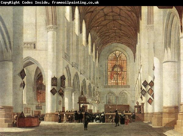 BERCKHEYDE, Job Adriaensz Interior of the St Bavo Church at Haarlem fs